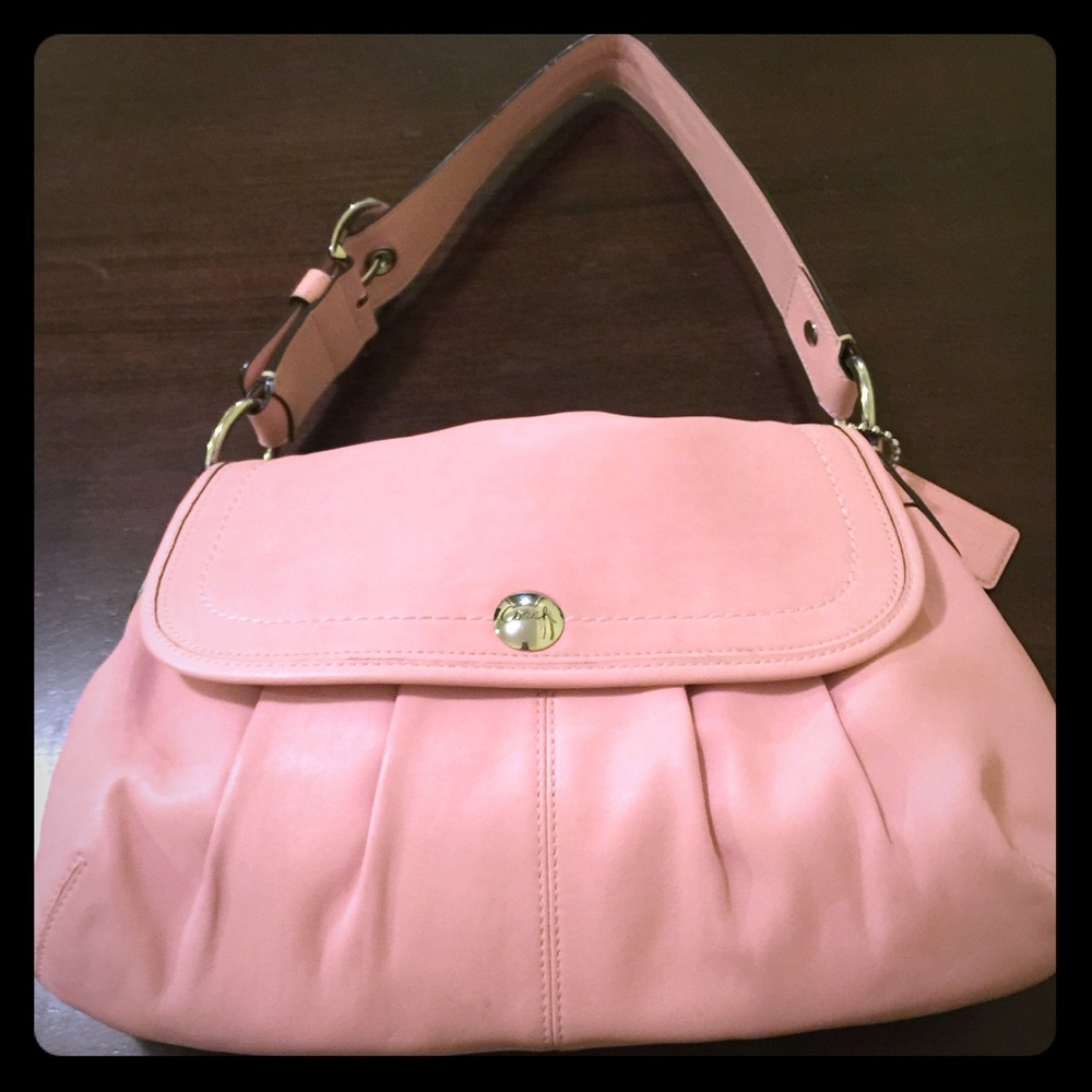 Pink coach handbag